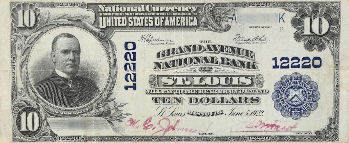 Examples of valuable currency from Missouri